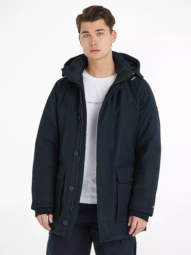 Black tommy hilfiger parka online